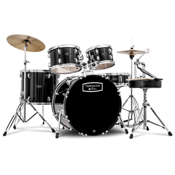 BATERIA XSOUND CON ACCESORIOS MUSICALES COLOR NEGRO - joan music